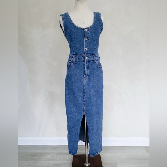 RE generation by Celebrity Pink Blue Denim Women's Midi Dress - Picture 1 of 7